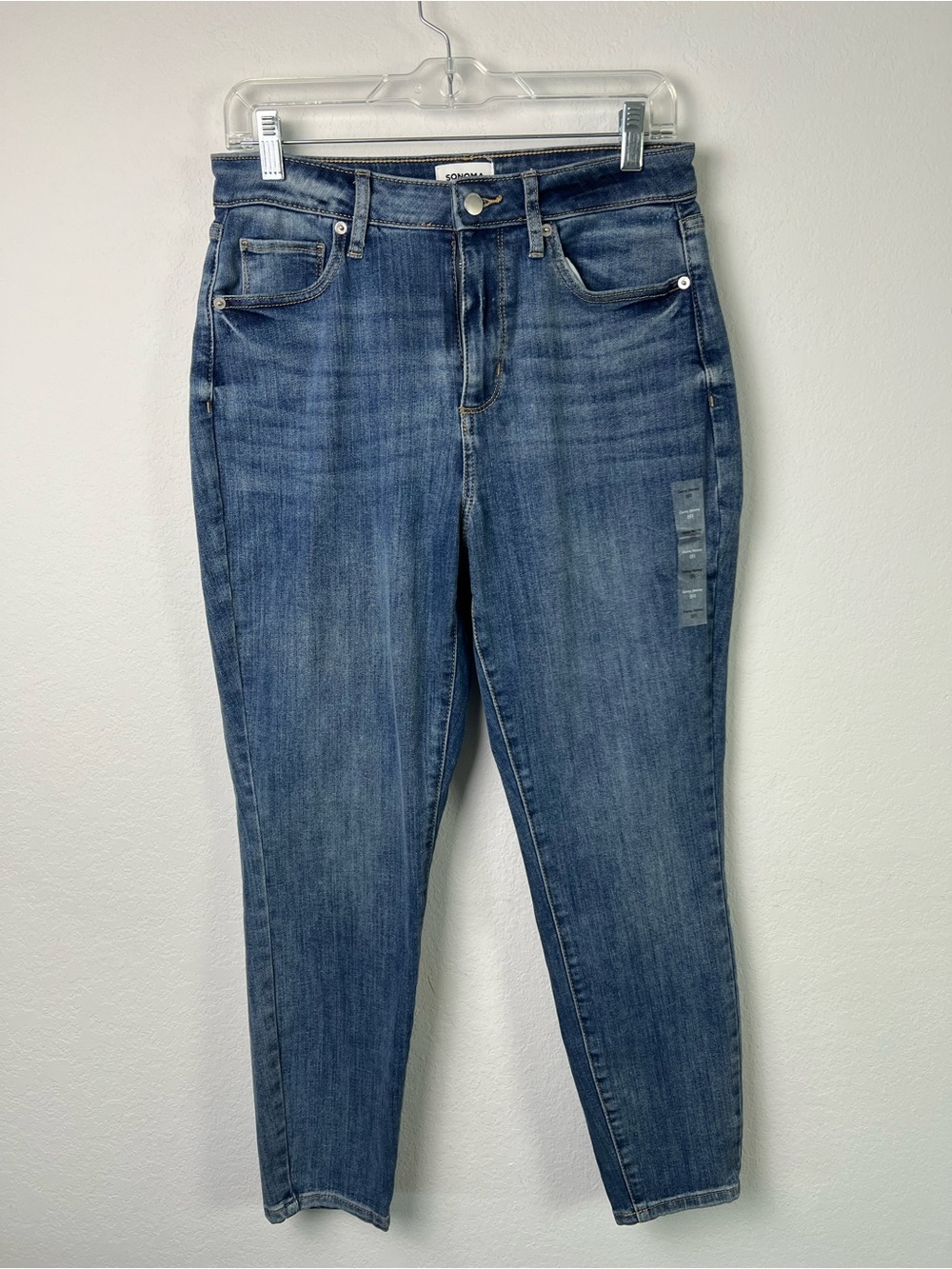Sonoma Curvy Skinny High Rise Blue Denim Jeans Western Fall